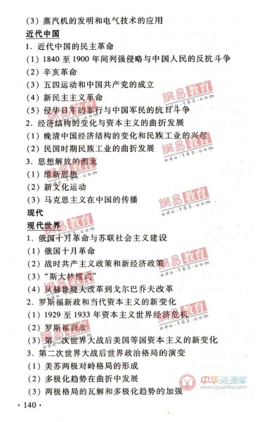 2014新课标高考大纲历史