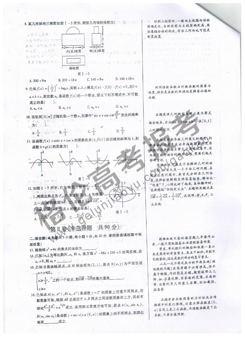 2014高考文科数学预测