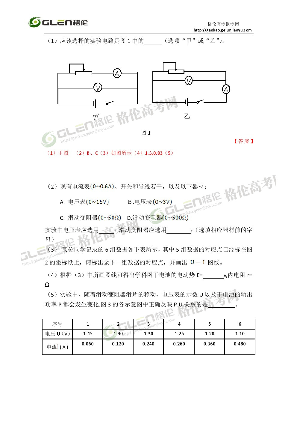 2014年北京理综高考真题