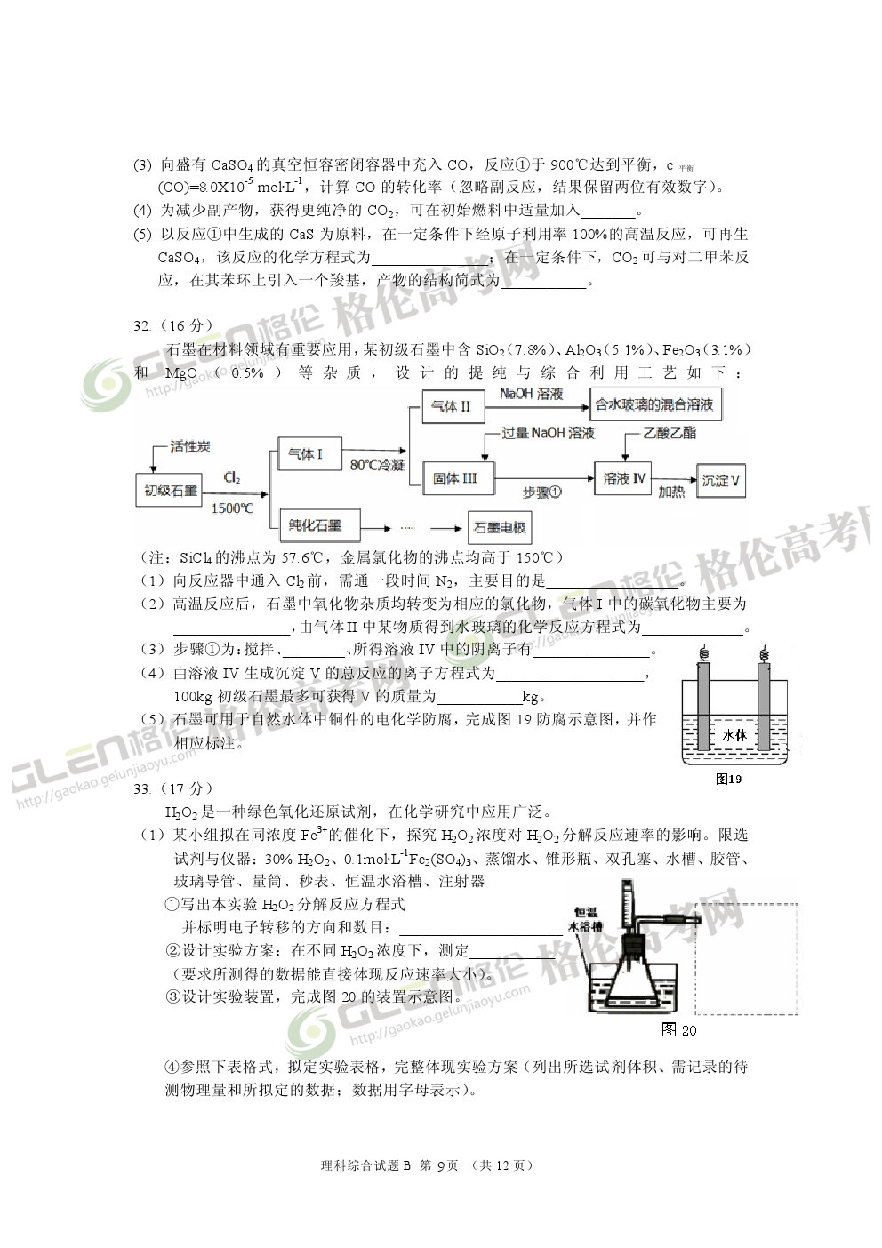 2014年广东理综高考真题
