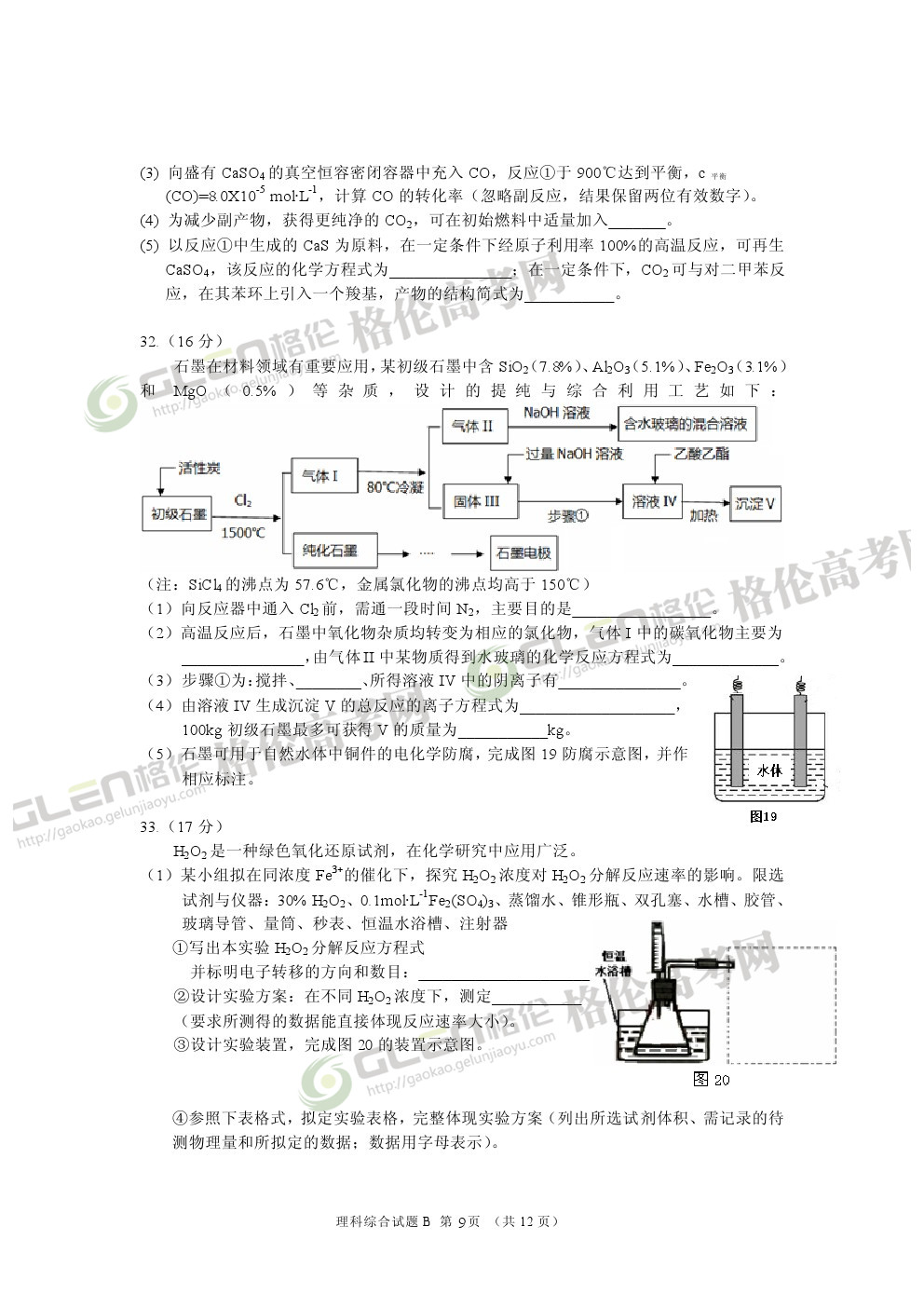 2014年广东理综高考真题