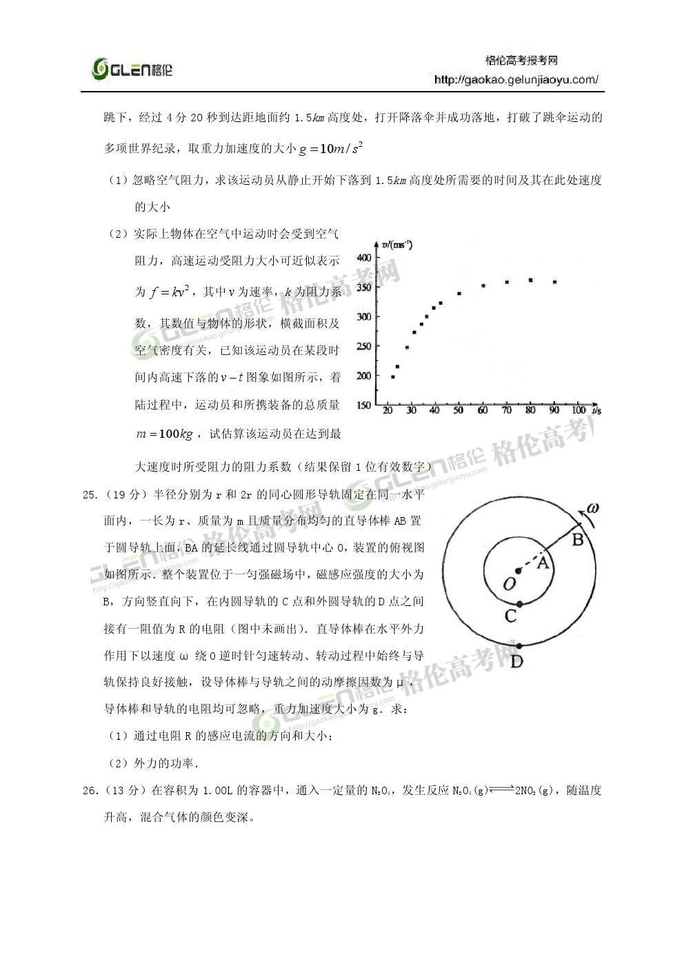 2014年湖北理综高考真题