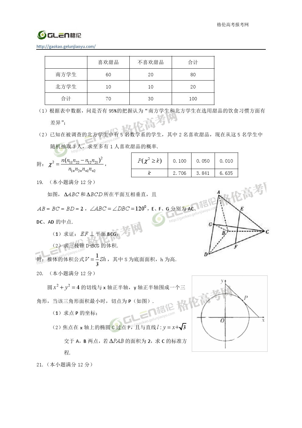 2014年辽宁文科数学高考真题