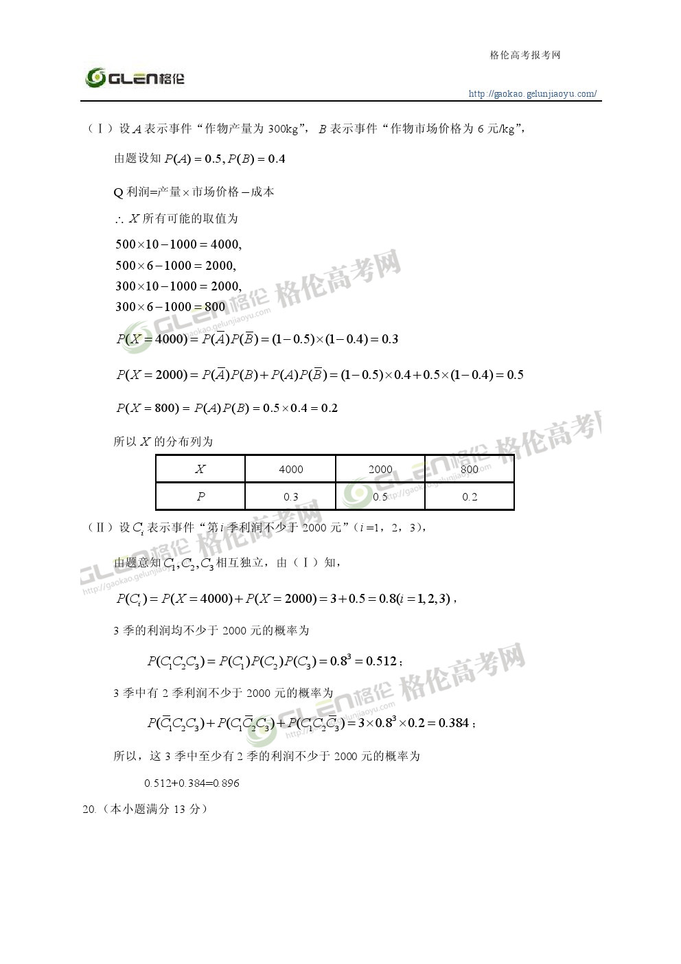 2014年陕西理科数学高考真题