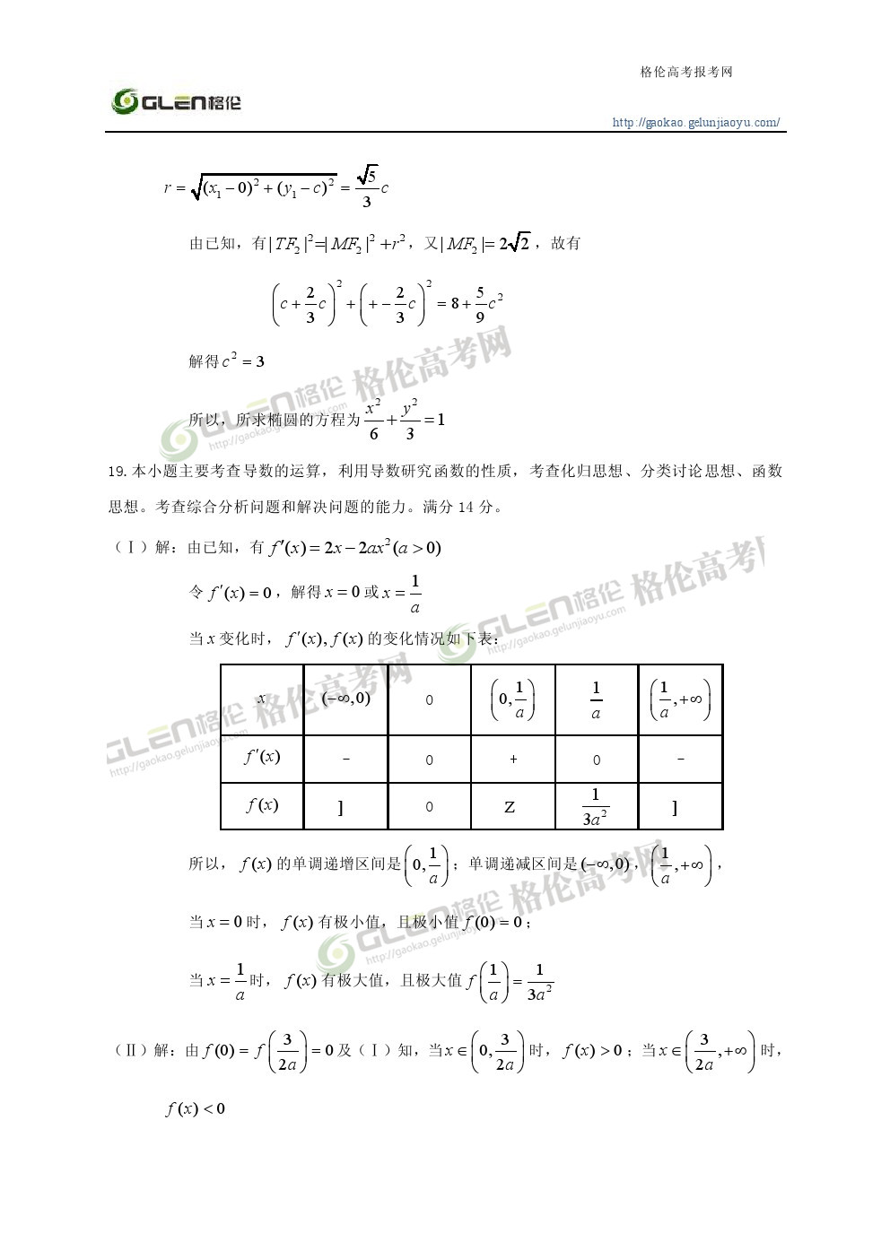 2014年天津文科数学高考真题